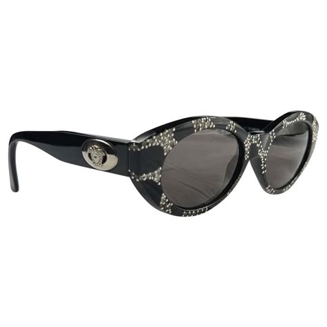 versace jj sunglasses blue|Versace sunglasses with rhinestones.